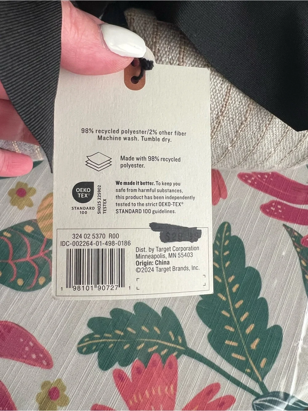 Hearth & Hand Striped Cream and Gray Throw Blanket